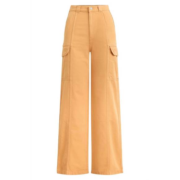 NEW HUDSON high-rise wide leg cargo pant in clay - Picture 4 of 5